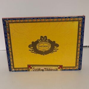 Partagas wood Cigar Box with Yellow Design